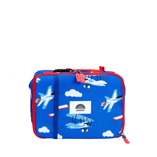 uninni kids lunch bag airplane blue