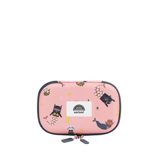 uninni kids pencil case swimming mercats pink