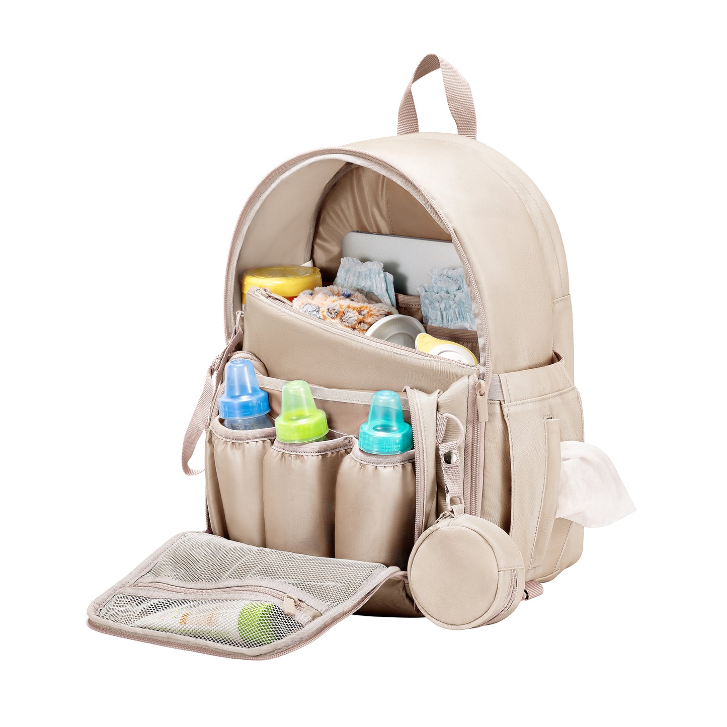 Ashley Diaper Backpack- Camel