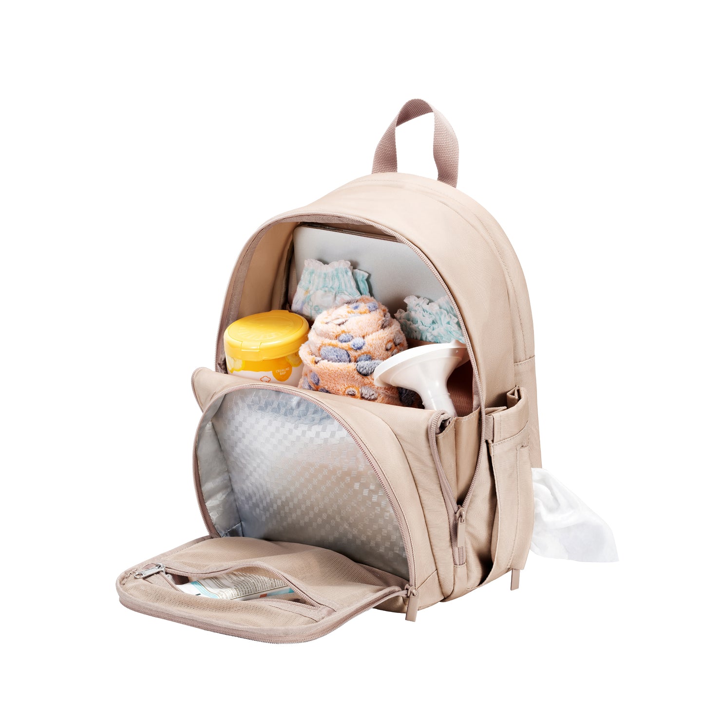 Ashley Diaper Backpack 15“- Camel