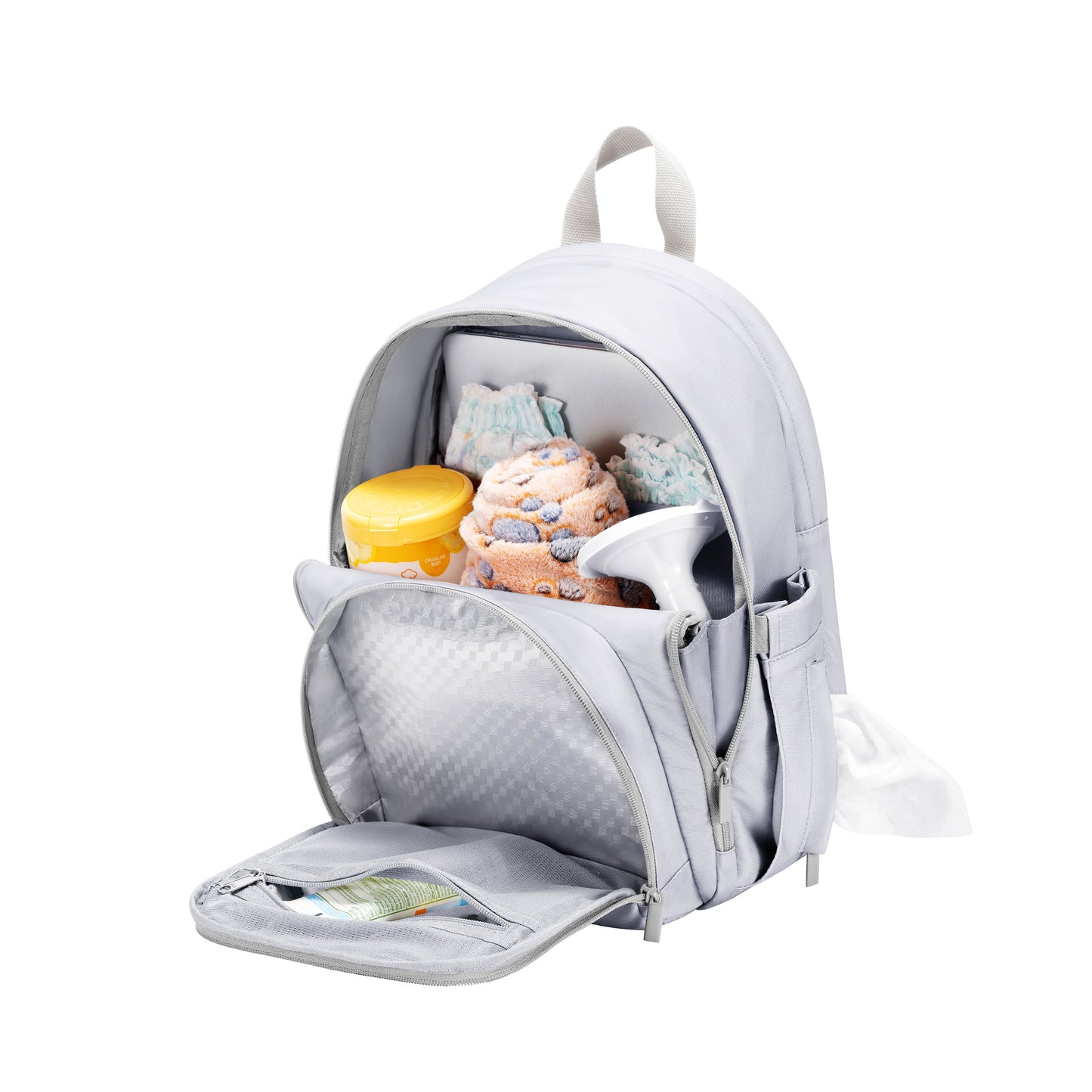 Ashley Diaper Backpack 15“- Light Grey