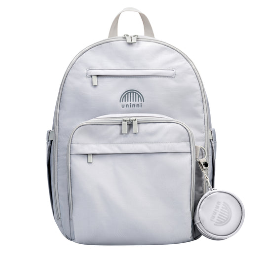 Ashley Diaper Backpack- Light Grey