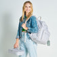 Ashley Diaper Backpack- Light Grey