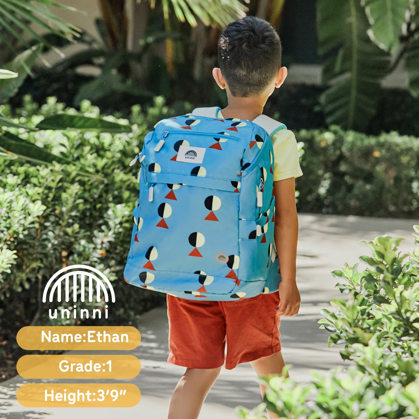 uninni kids backpack the golfer blue