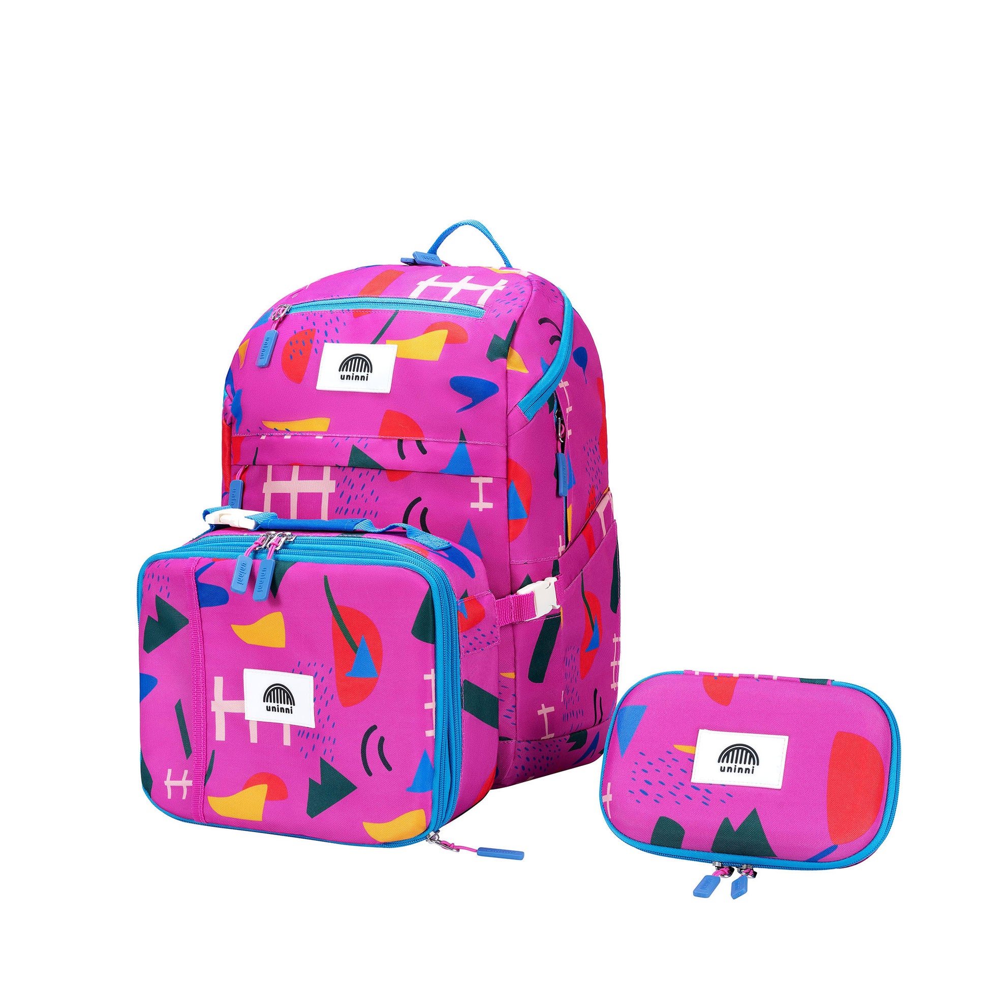 uninni kid's lunch bag spring rain fuchsia