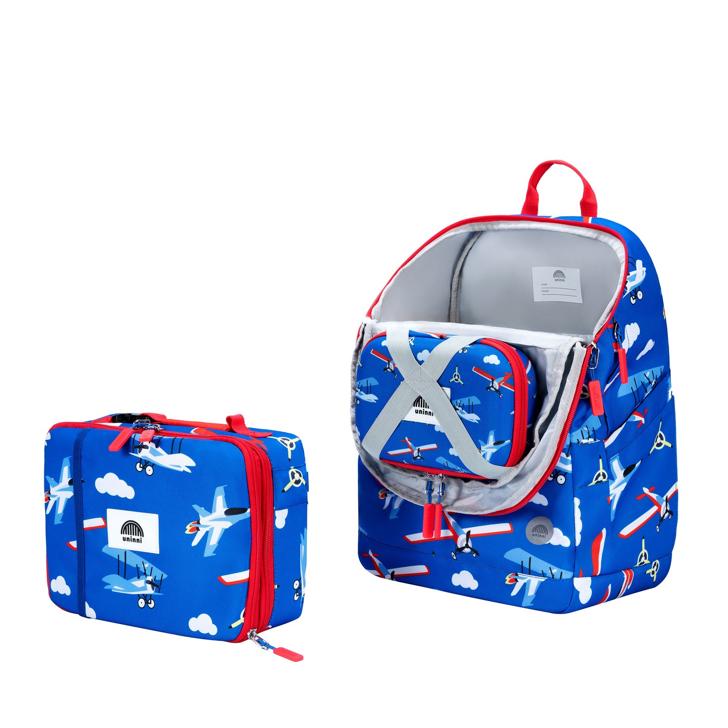 uninni kids backpack airplane blue