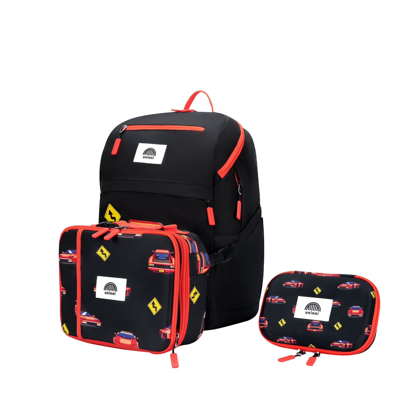 uninni kid's lunch bag the racer car black