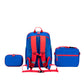 uninni kid's backpack lunch bag pencil case set blue color block