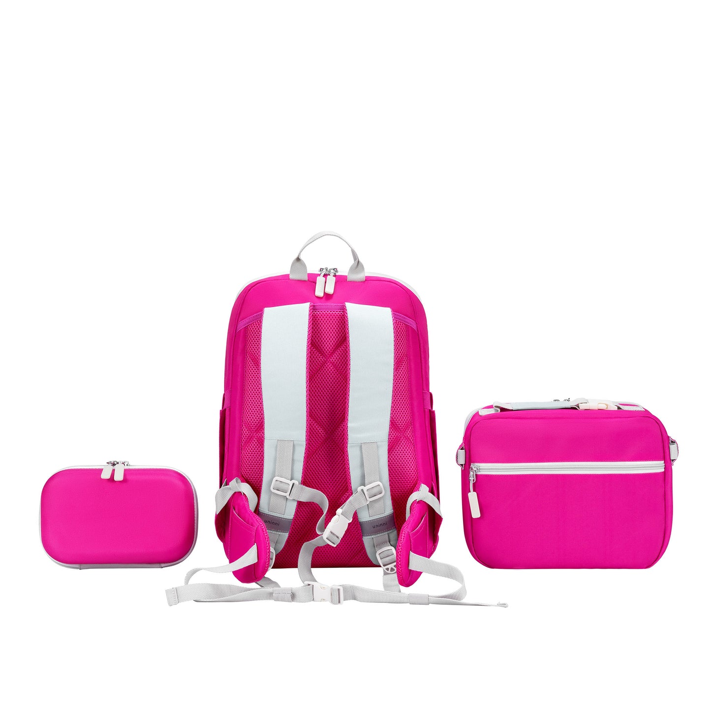 uninni kids pencil case color block pink fuchsia