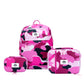 uninni kids backpack lunch bag pencil case camo kid fuchsia