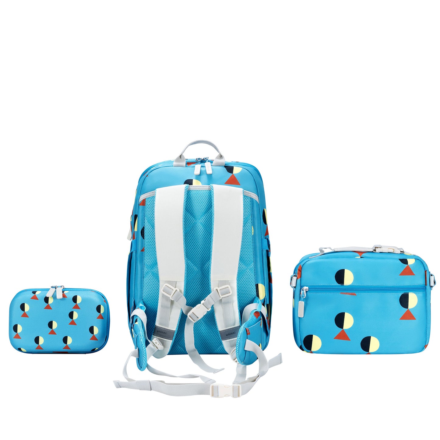 uninni kids backpack lunch bag pencil case the golfer blue