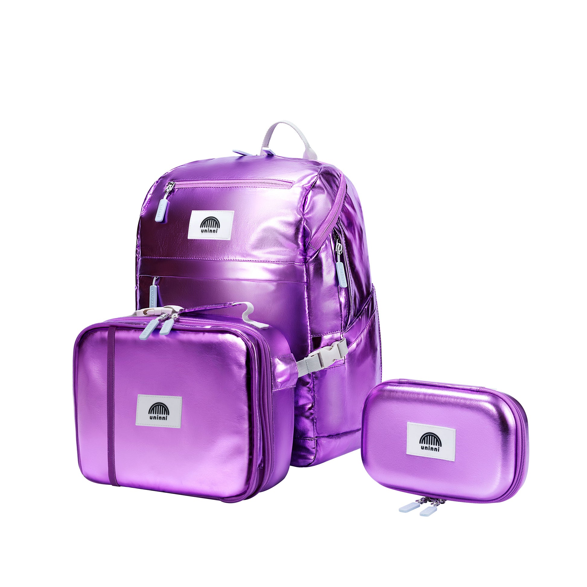 uninni kids lunch bag metallic lavender