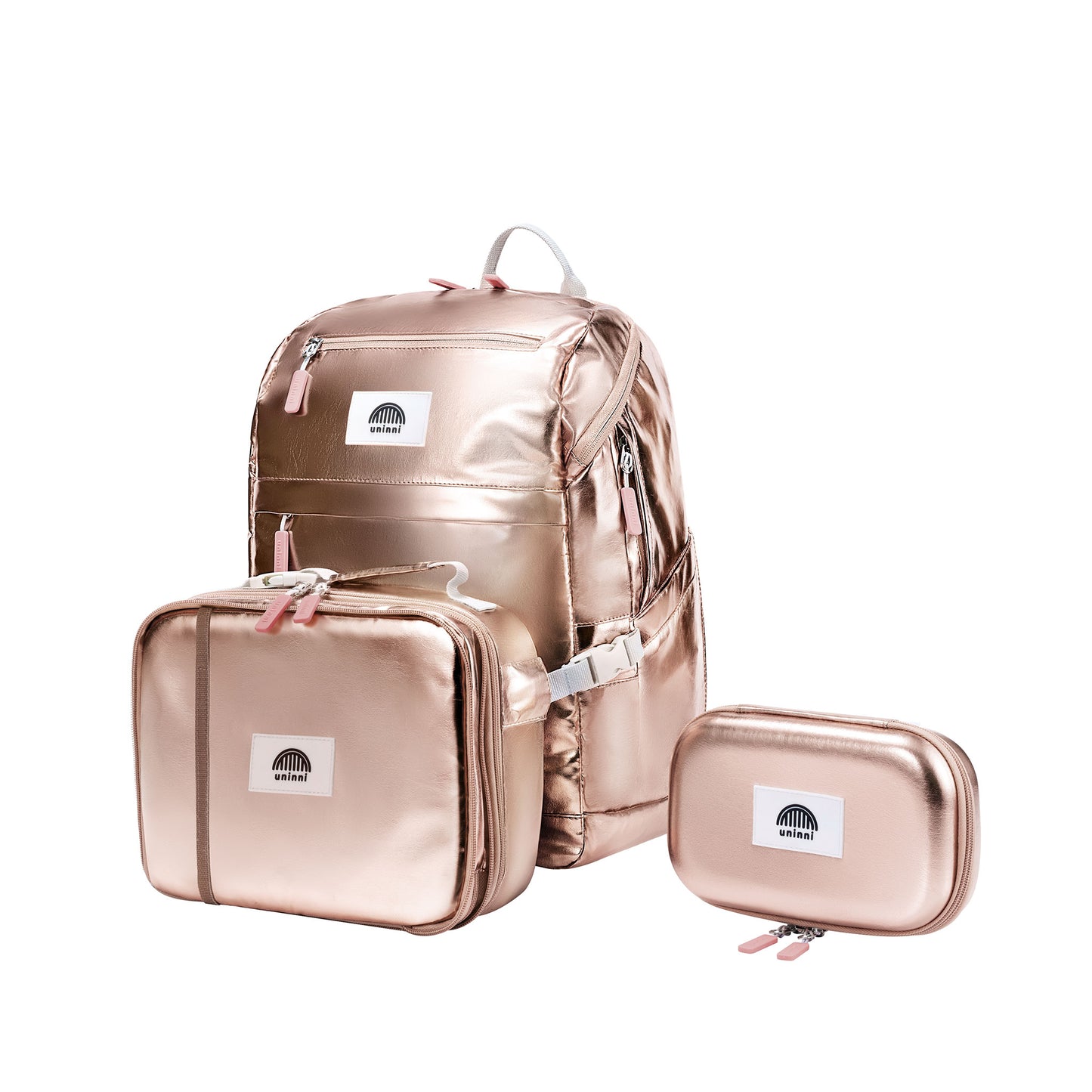 uninni kids backpack metallic gold