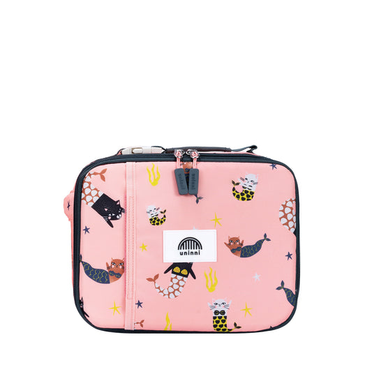 uninni kid's lunch bag swimming mercats pink