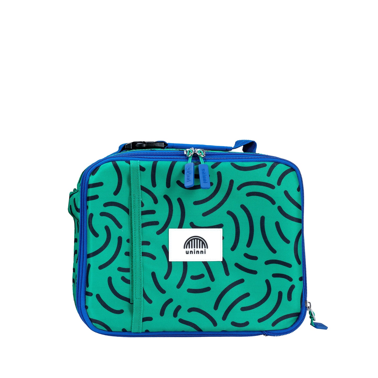 uninni kid's lunch bag green brush strokes