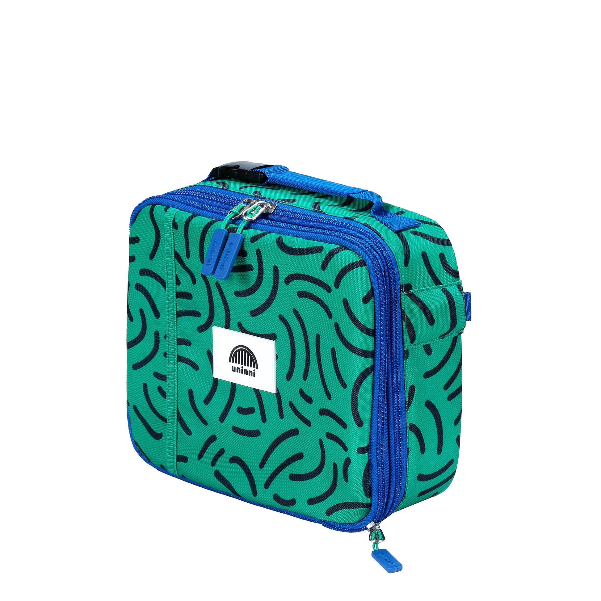 uninni kid's lunch bag green brush strokes