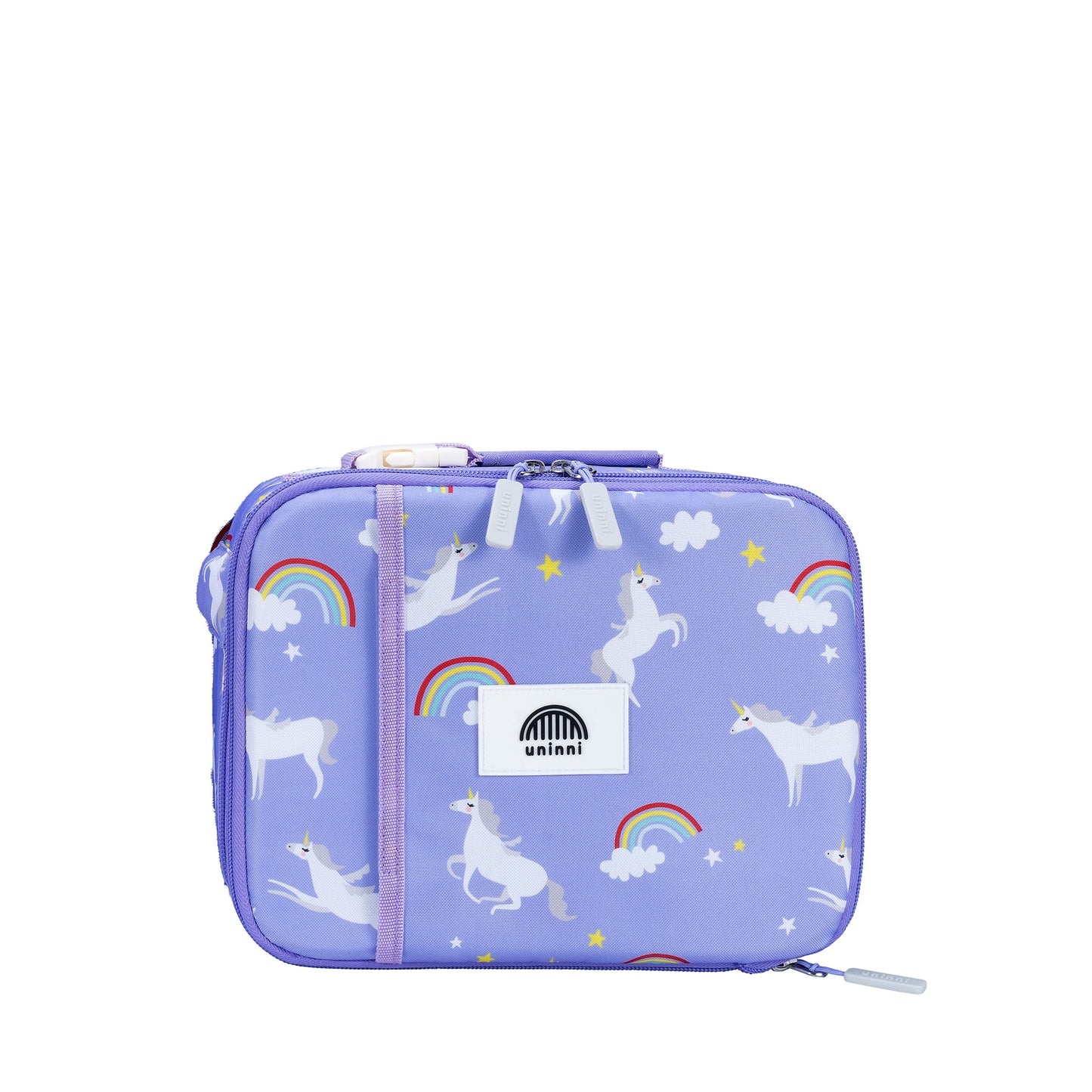 uninni kid's lunch bag rainbow unicorn purple