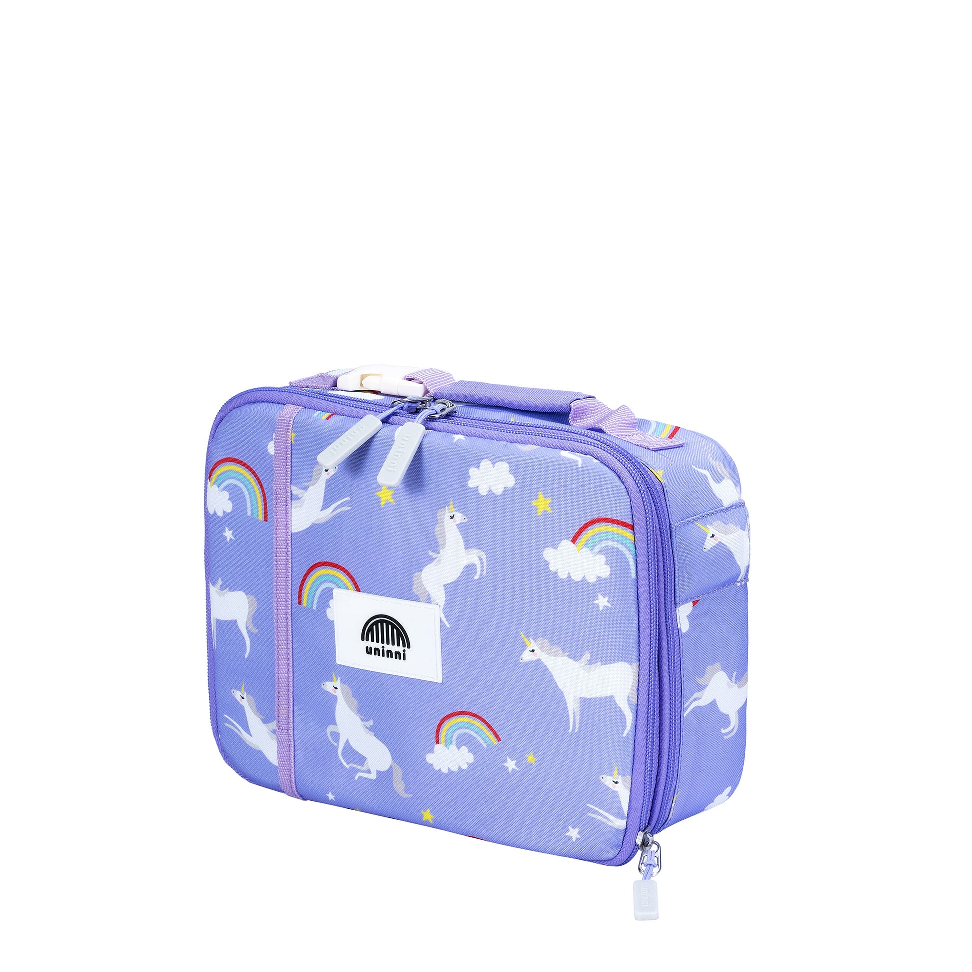 uninni kid's lunch bag rainbow unicorn purple