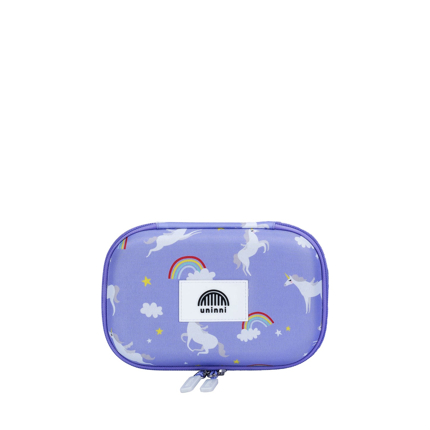 uninni kids pencil case rainbow unicorn purple