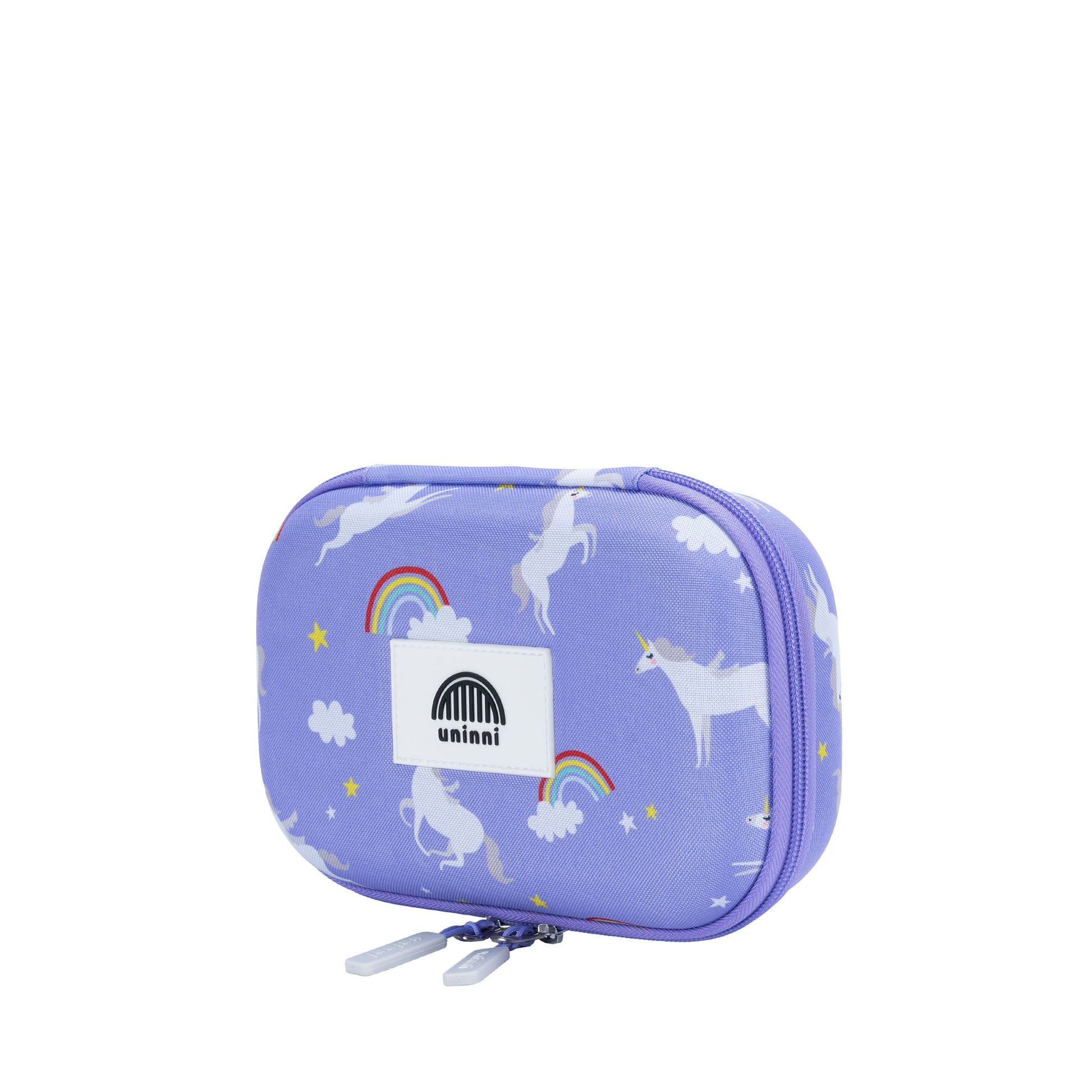 uninni kids pencil case rainbow unicorn purple