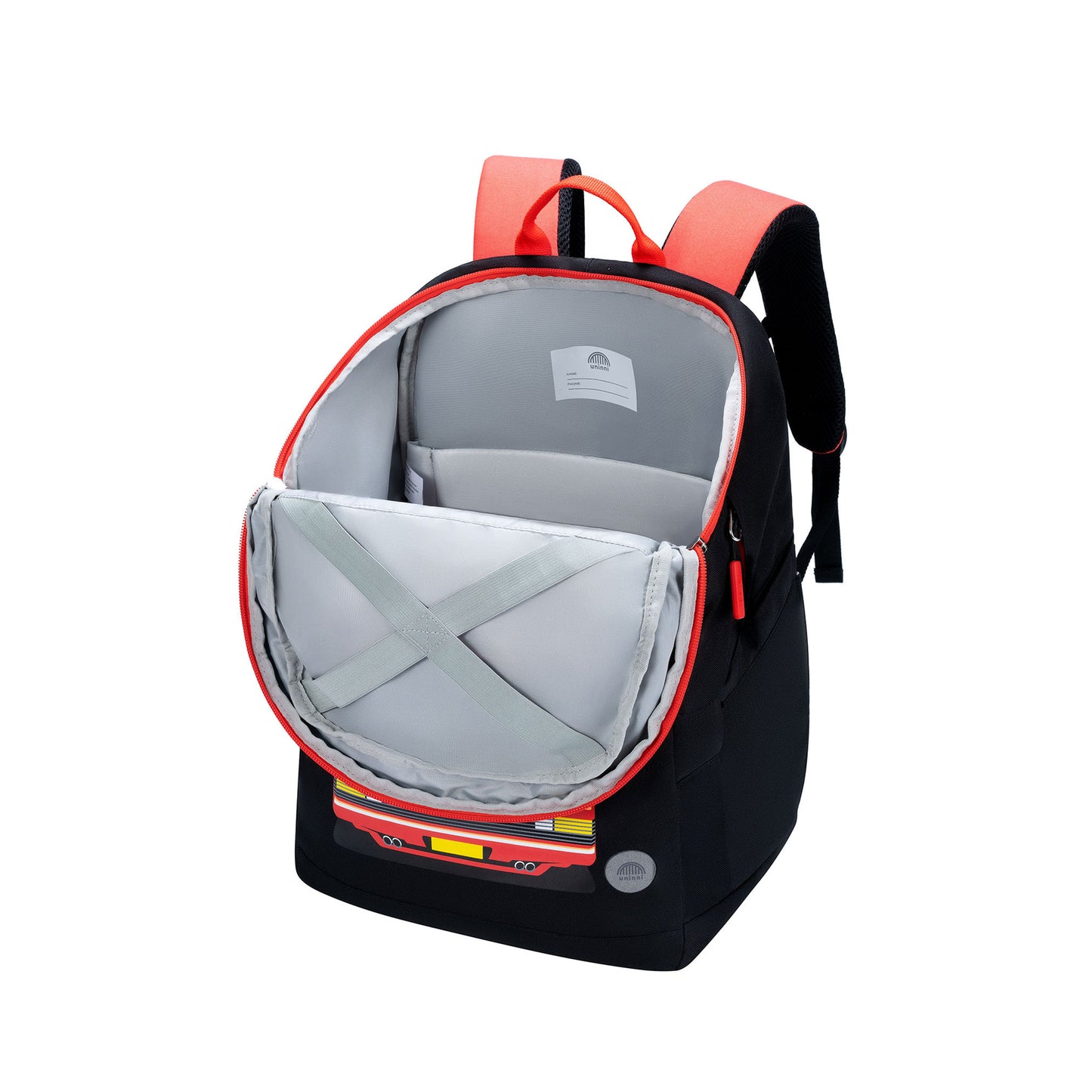 uninni kids backpack the racer car black