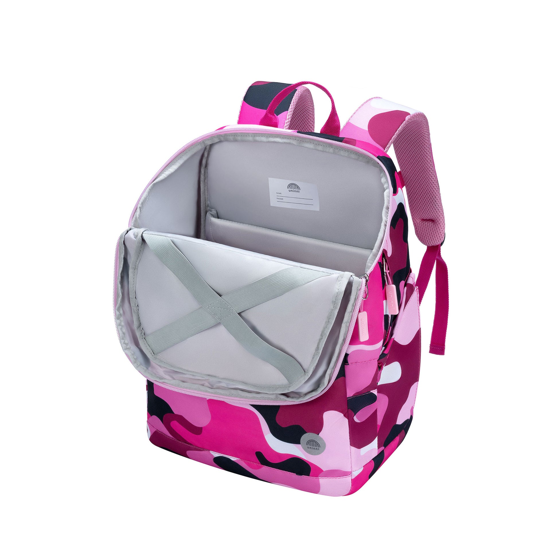 uninni kids backpack camo kid fuchsia camouflage