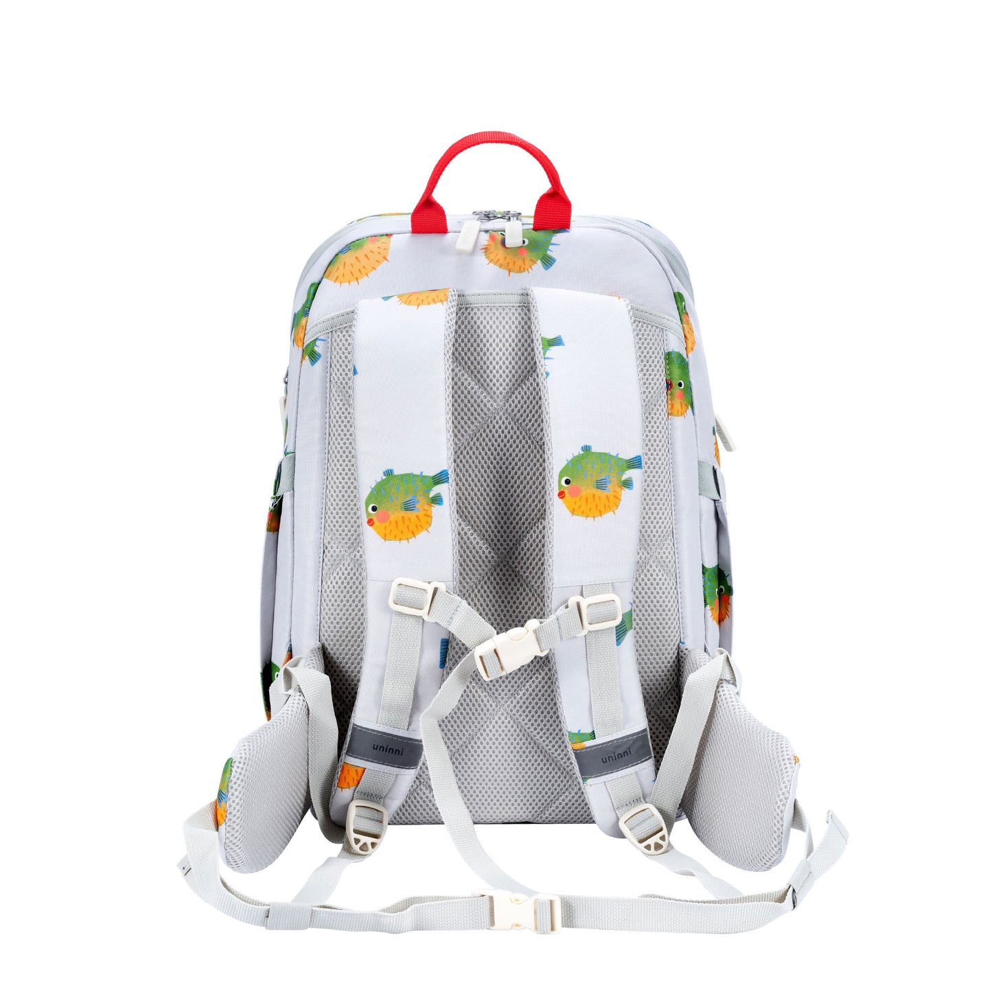 uninni kids backpack pufferfish grey