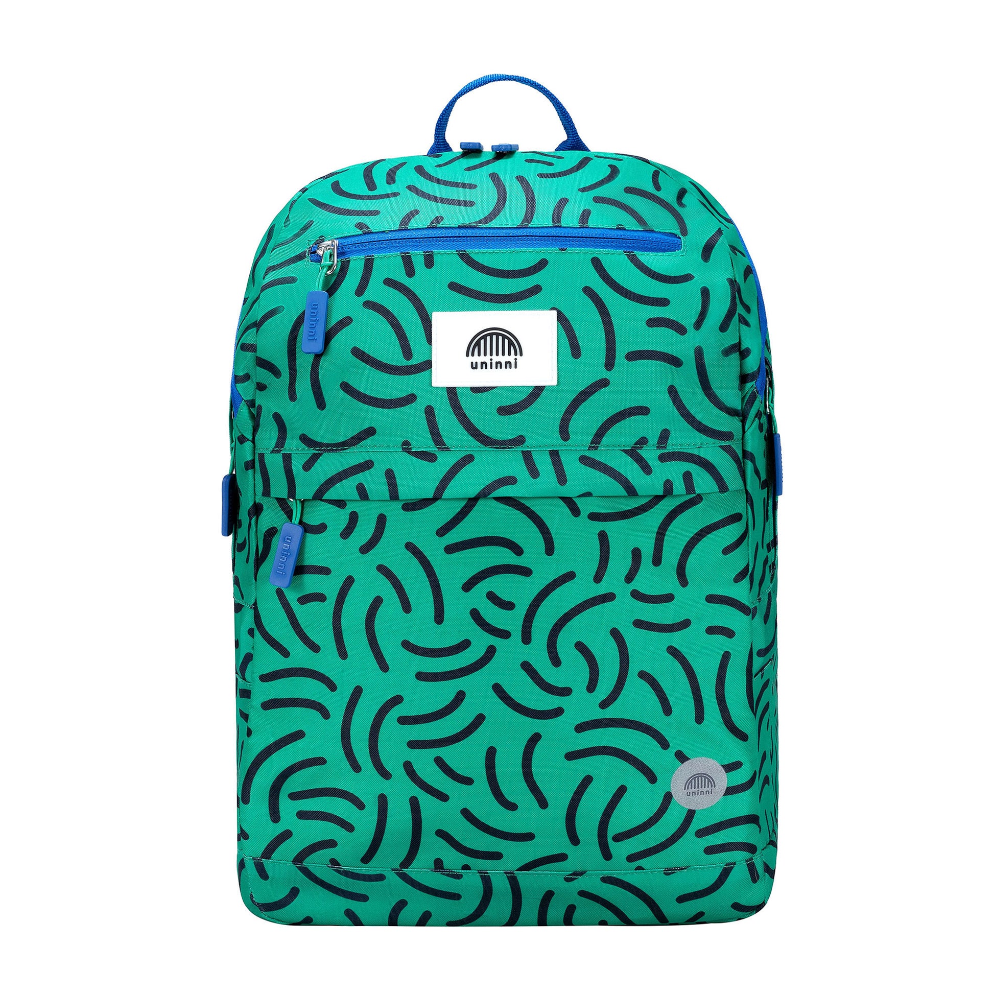 uninni kids backpack green brush strokes