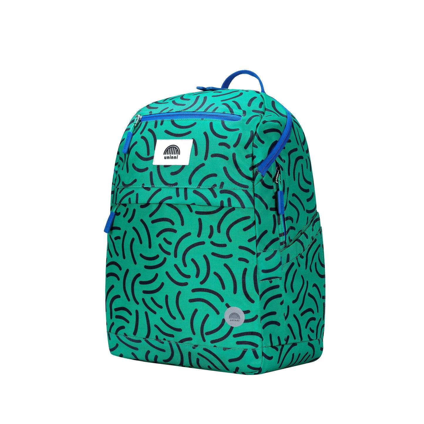 uninni kids backpack green brush strokes