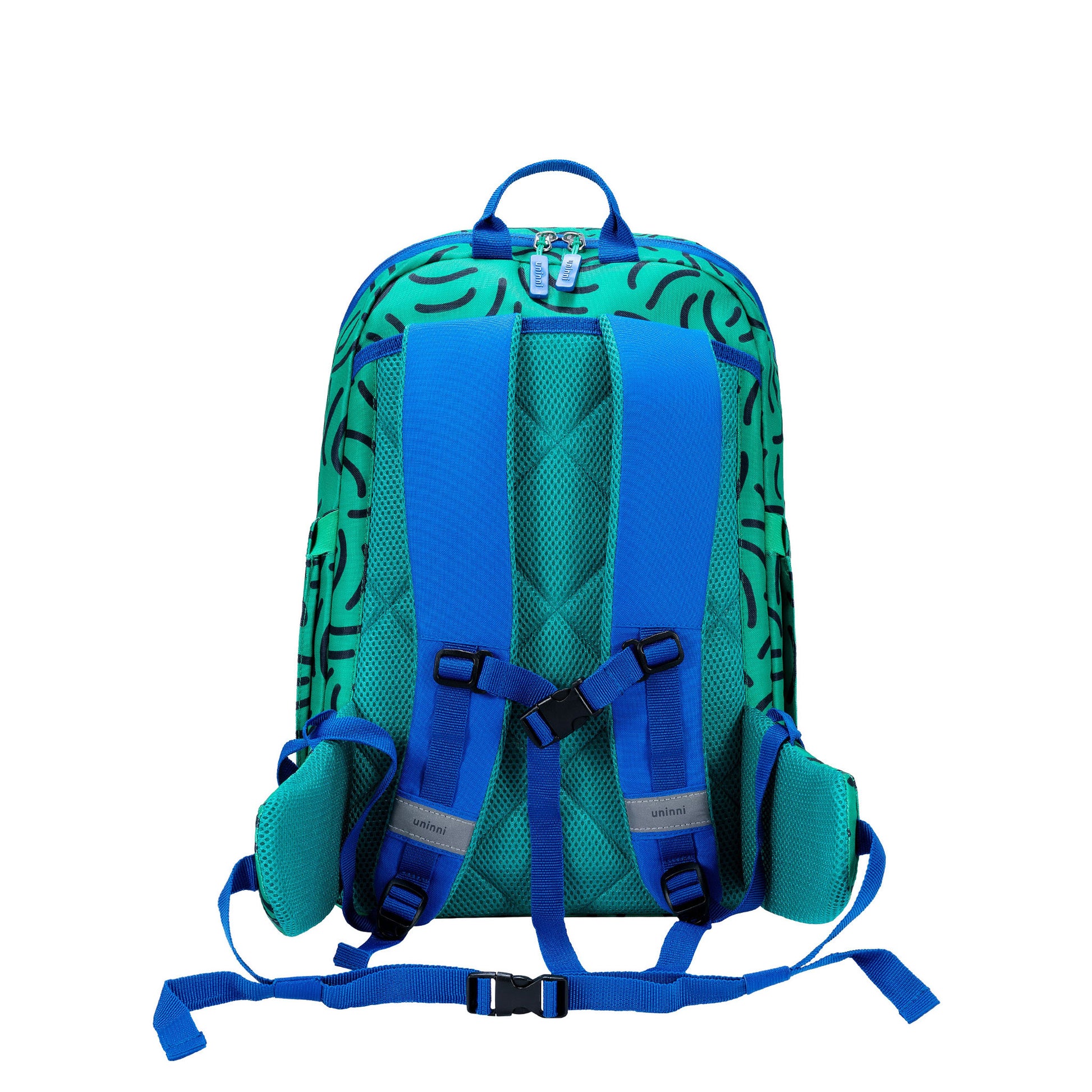 uninni kids backpack green brush strokes