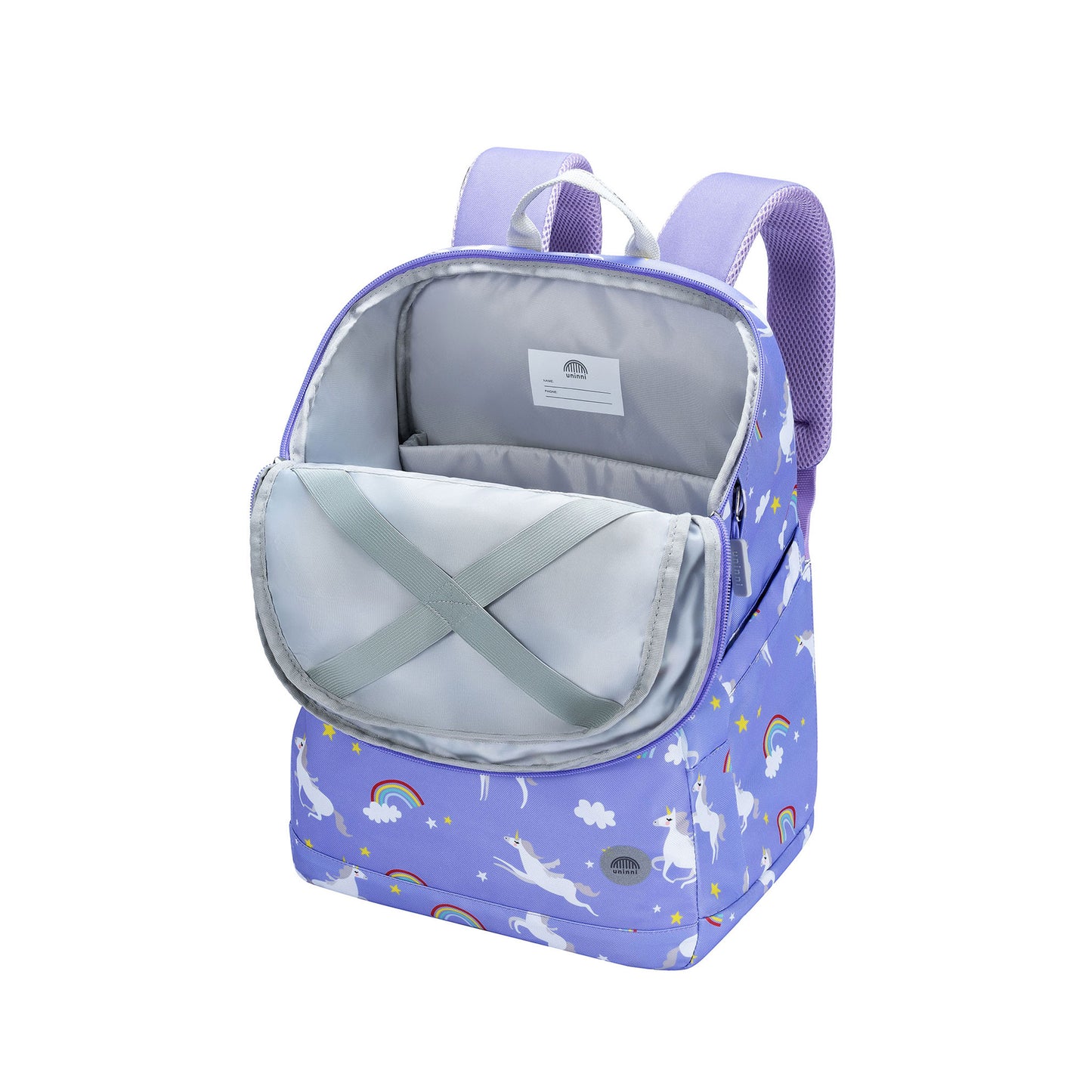 uninni kids backpack rainbow unicorn purple